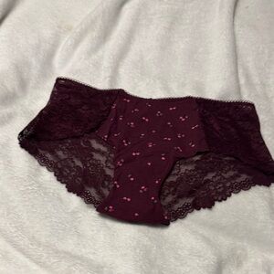 Victoria's Secret Burgundy Lace Panties